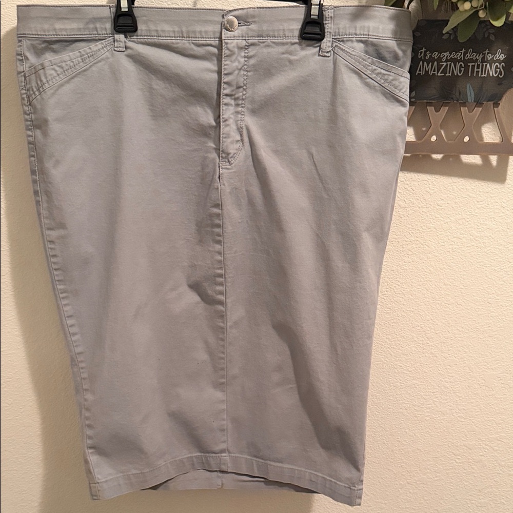 Women,s Gray Pencil Skirt, 16
